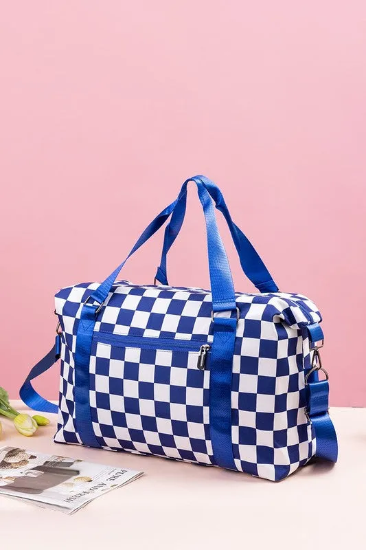 MQTIME  -  Checkered Multi-Pocket Travel Bag