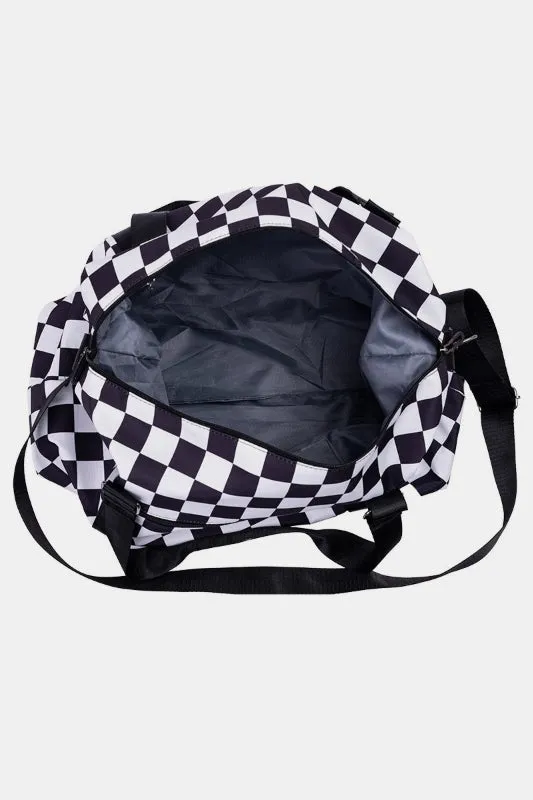 MQTIME  -  Checkered Multi-Pocket Travel Bag