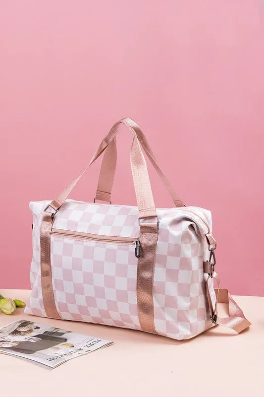 MQTIME  -  Checkered Multi-Pocket Travel Bag