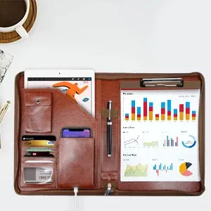 Multifunctional pu leather A4 Folder organizer Holder