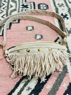 Nash Fringe Bum Bag: CREAM