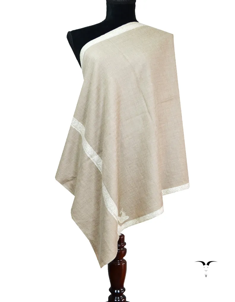 natural embroidery Pashmina stole 8671
