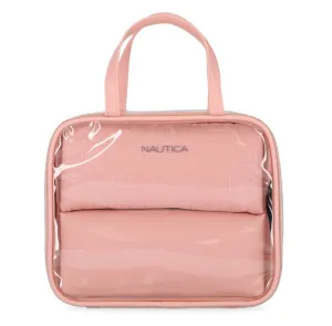 Nautica 3-Piece Clear Cosmetic Case Set