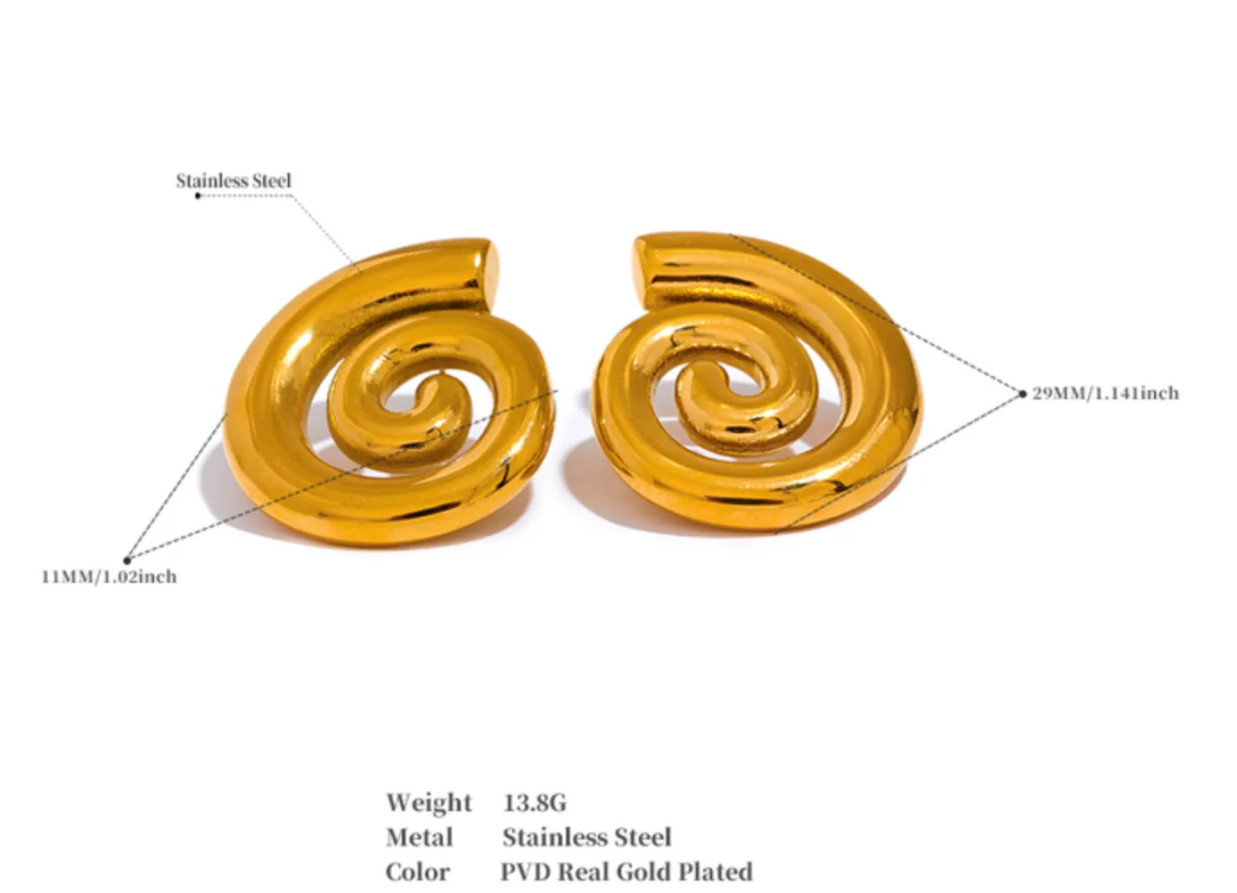 Nautilus Spiral Earrings