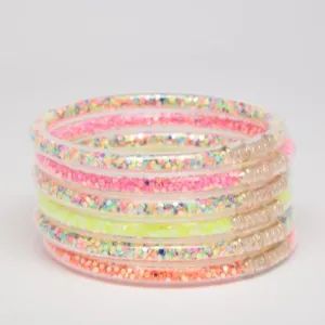 Neon Confetti Bracelets Waterproof for Girls - Jewelry