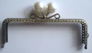 New Pearl Purse Frame Bronze Design Kiss Clasp Frame Arch Faux Hardware Making Tools