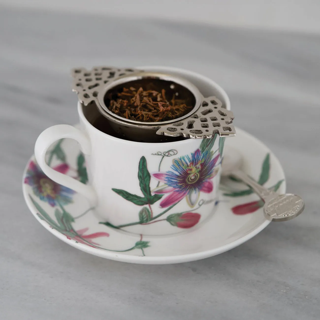 Nickel-plated Brass Tea Strainer