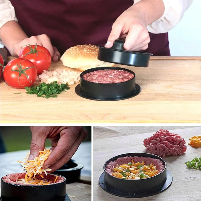 Non-Stick Hamburger Press Round Stuffed Burger Mold Hamburger Maker