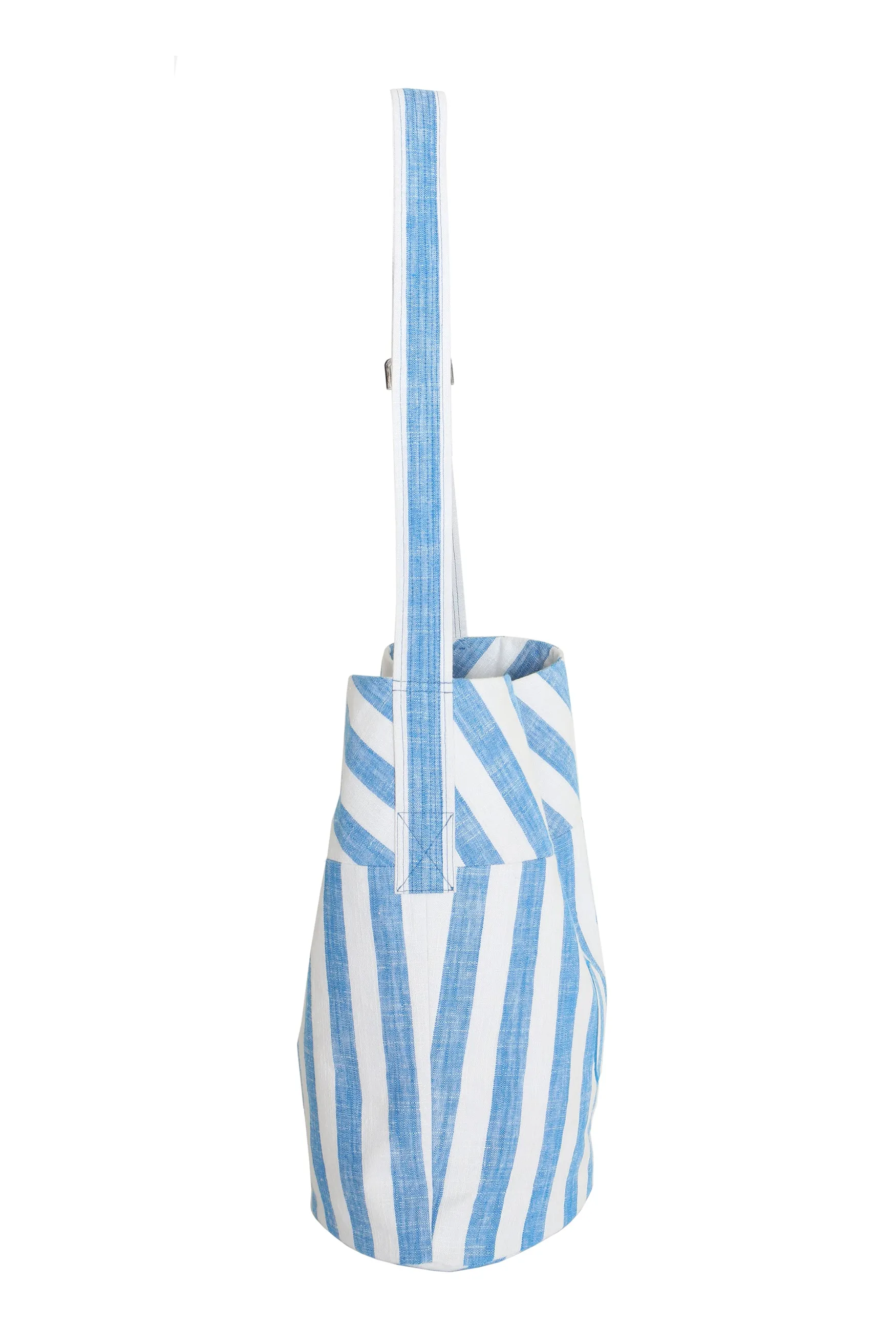'O' BEACH STRIPE BUCKET BAG