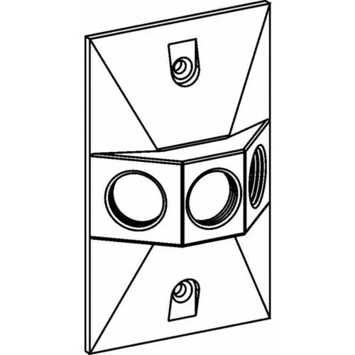 Orbit RE-3 Single Gang FS Box 3 Outlet Cover