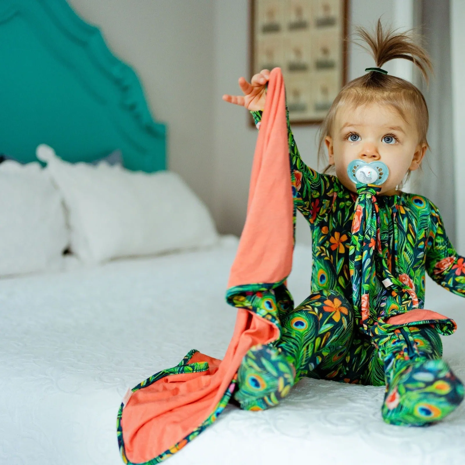 Peacock Floral | Coral Original Lovey™