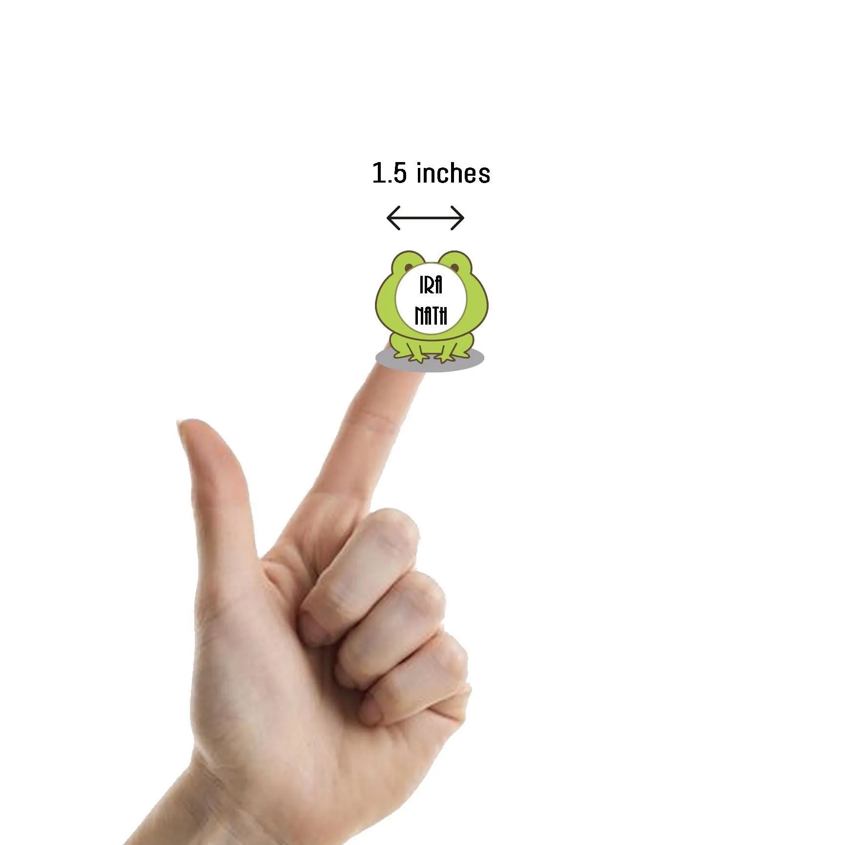 Personalised Custom Shape Stickers- Froggie Shape
