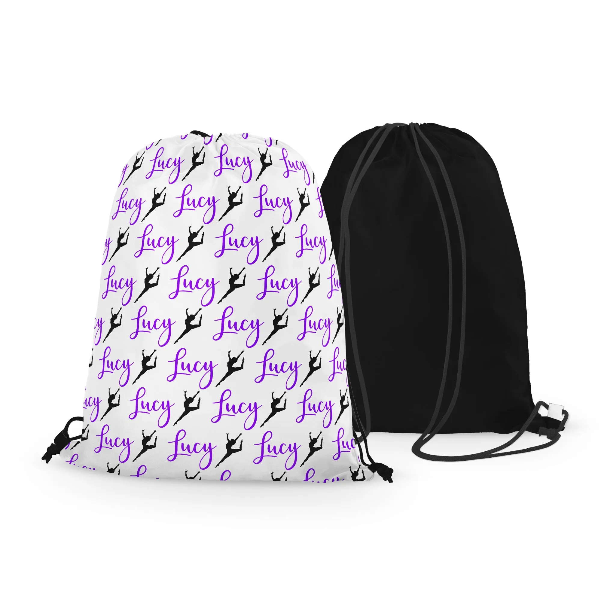Personalized Gymnast Drawstring Bag with Name