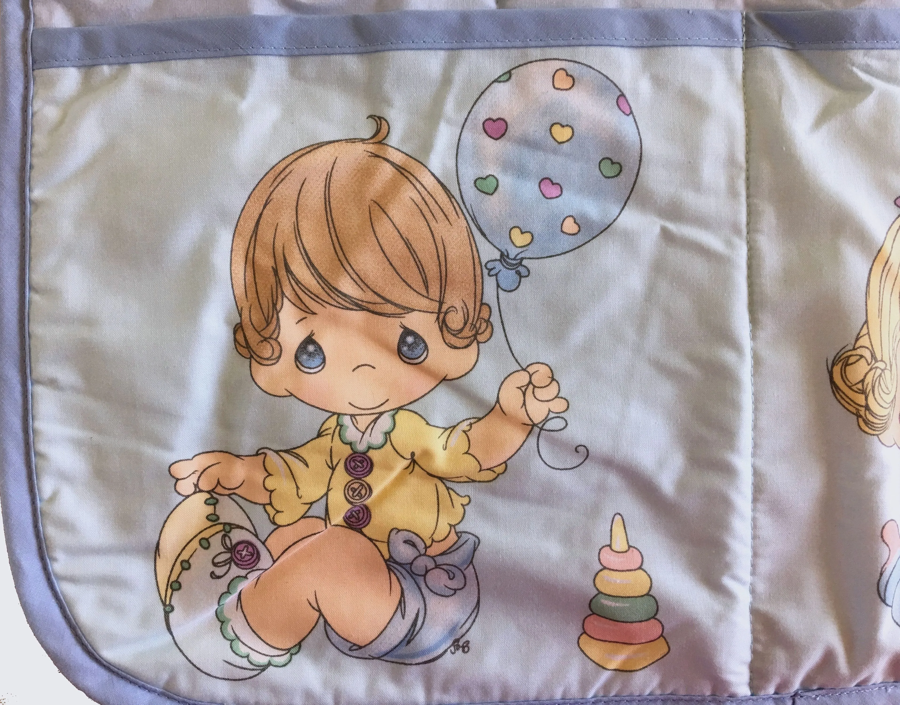 Precious Moments Baby Boy & Girl Fabric Nursery Crib or Wall Organizer 9-Pocket 18" x 20"