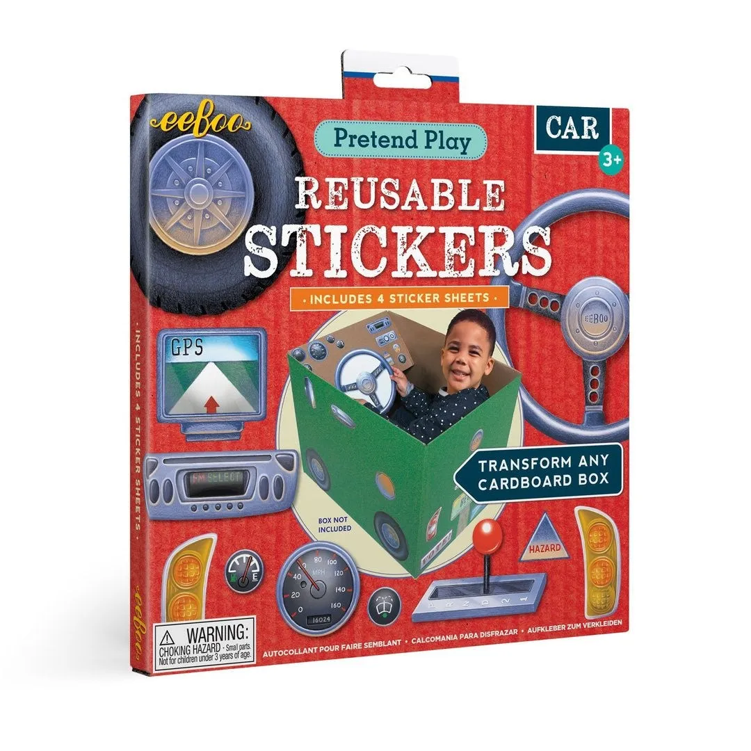 Pretend Play Stickers: Kitchen / Car / Spaceship