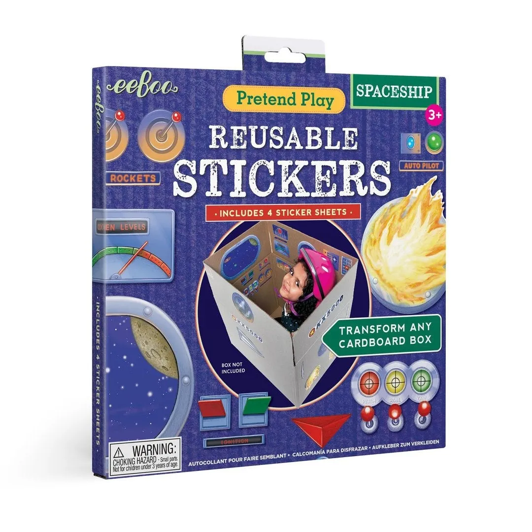 Pretend Play Stickers: Kitchen / Car / Spaceship