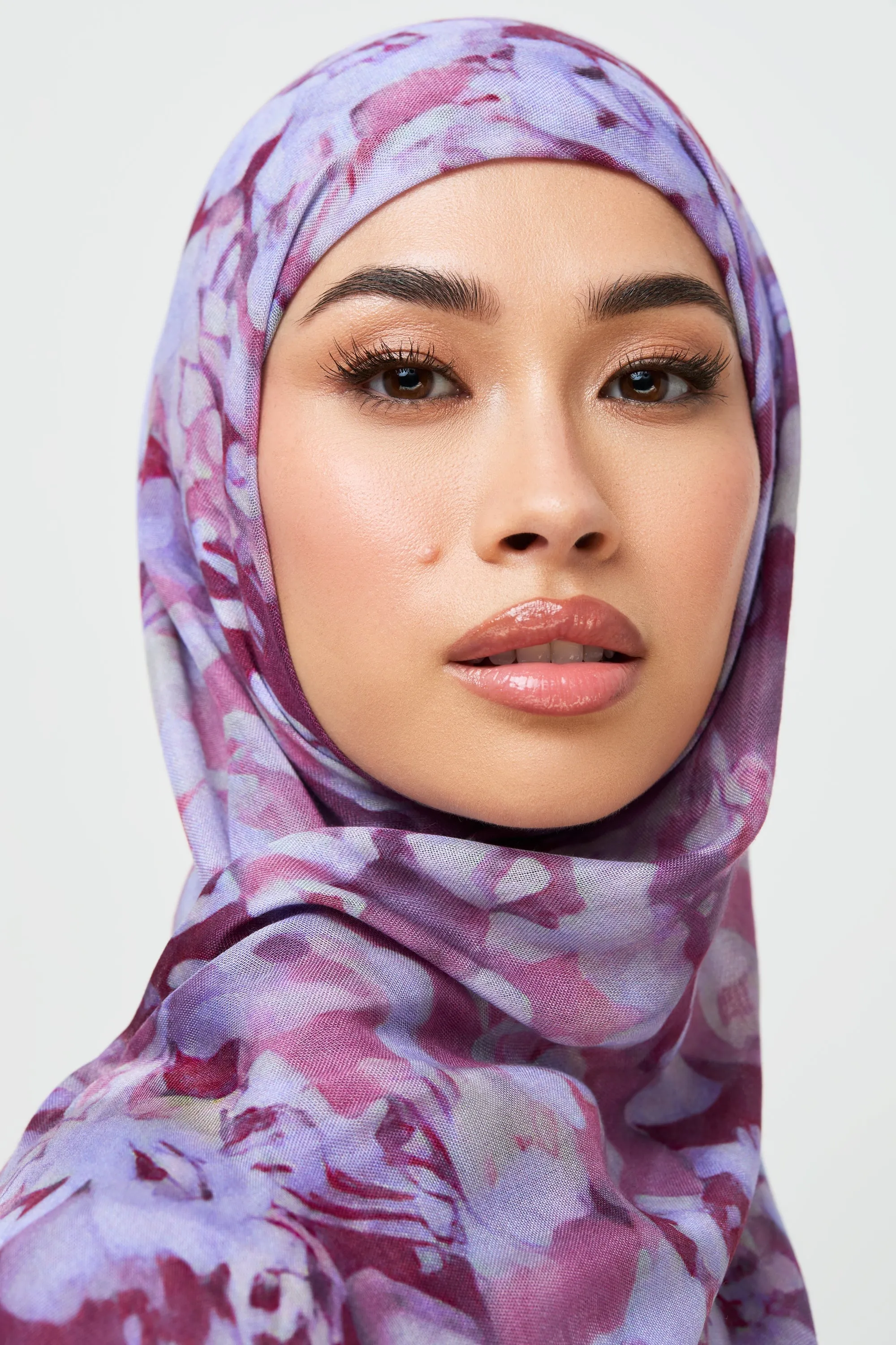 Printed Modal Hijab - Lavender Bloom