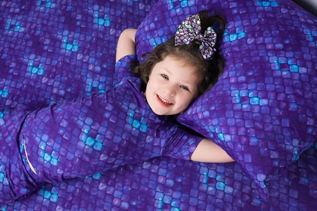 Purple Dragon Scales Pillow Case Set