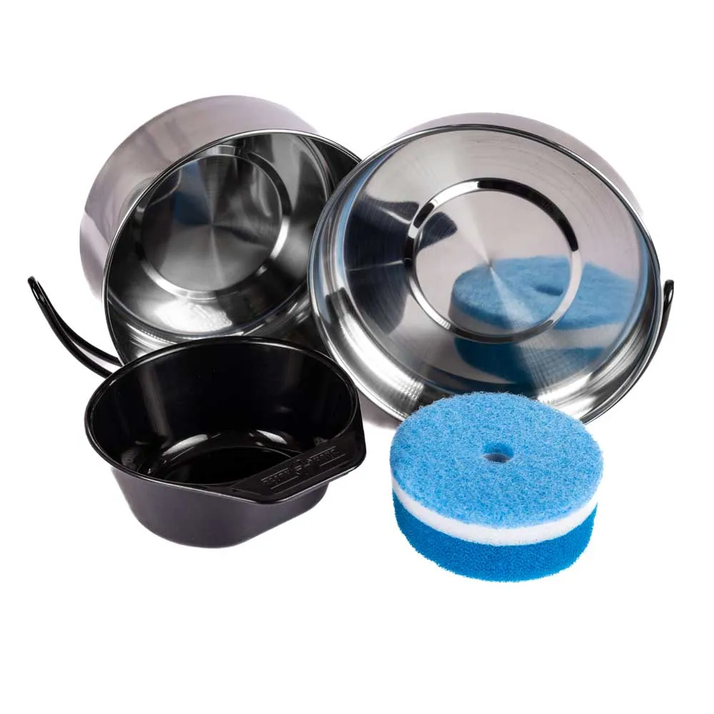 Ready Hour Stainless Steel Mess Cooking Kit (5-piece)
