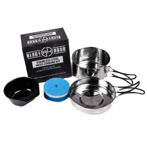 Ready Hour Stainless Steel Mess Cooking Kit (5-piece)
