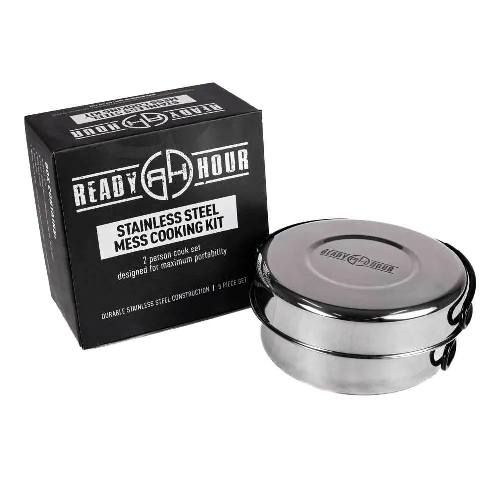 Ready Hour Stainless Steel Mess Cooking Kit (5-piece)