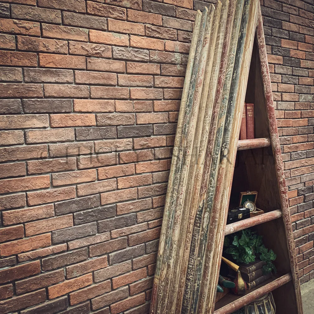 Recycle wood triangle bookshelf