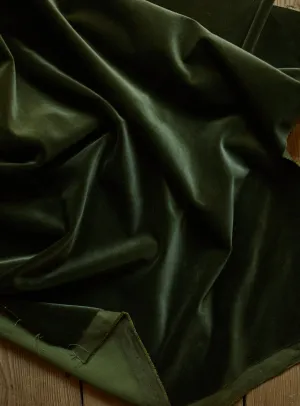 Remy Footstool, Dark Olive Velvet