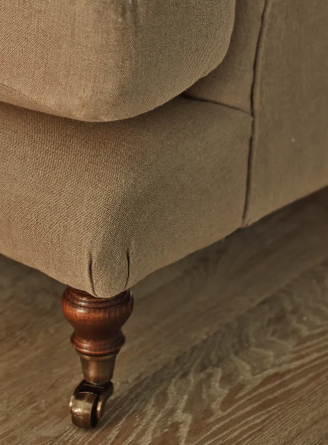 Remy Sofa, Three Seater, Rust Linen