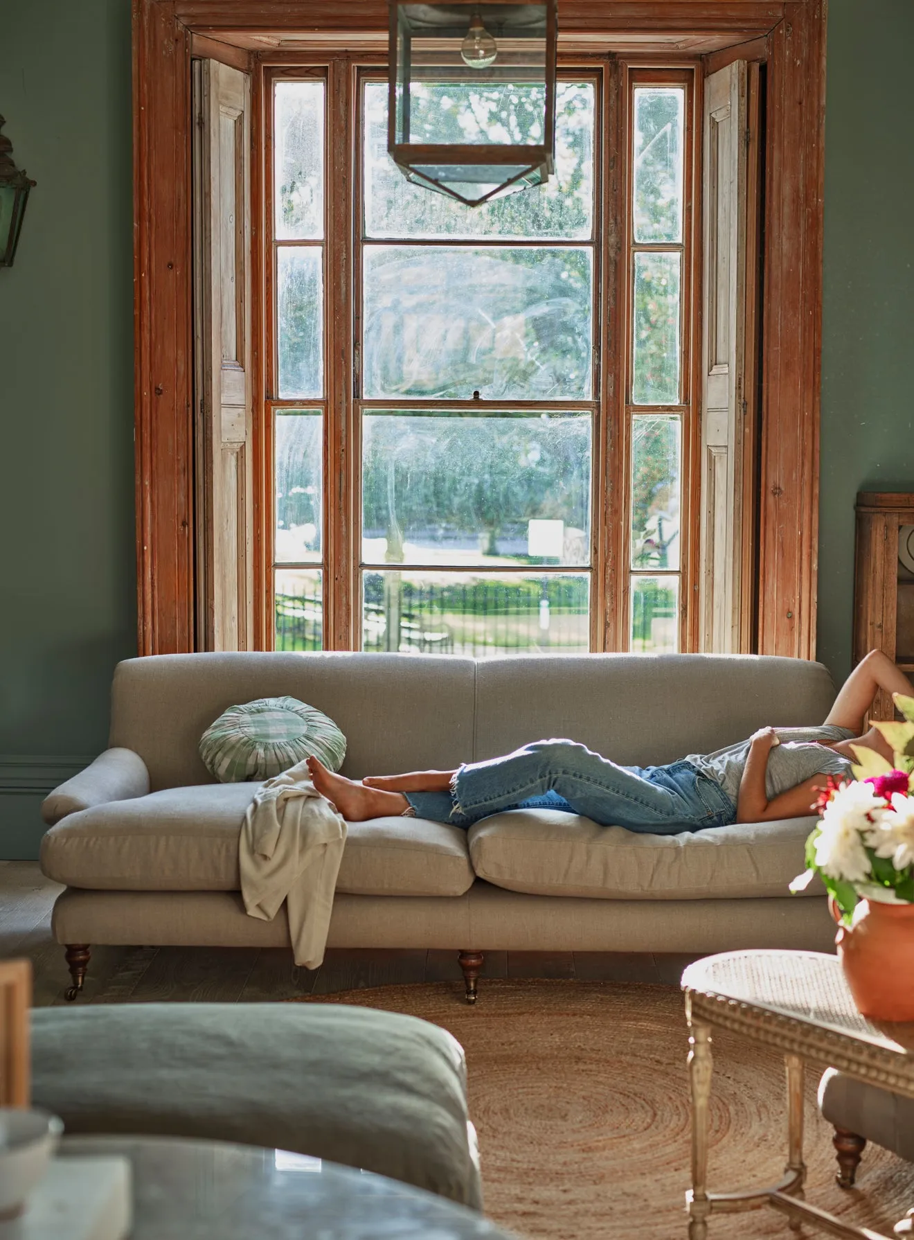 Remy Sofa, Three Seater, Rust Linen