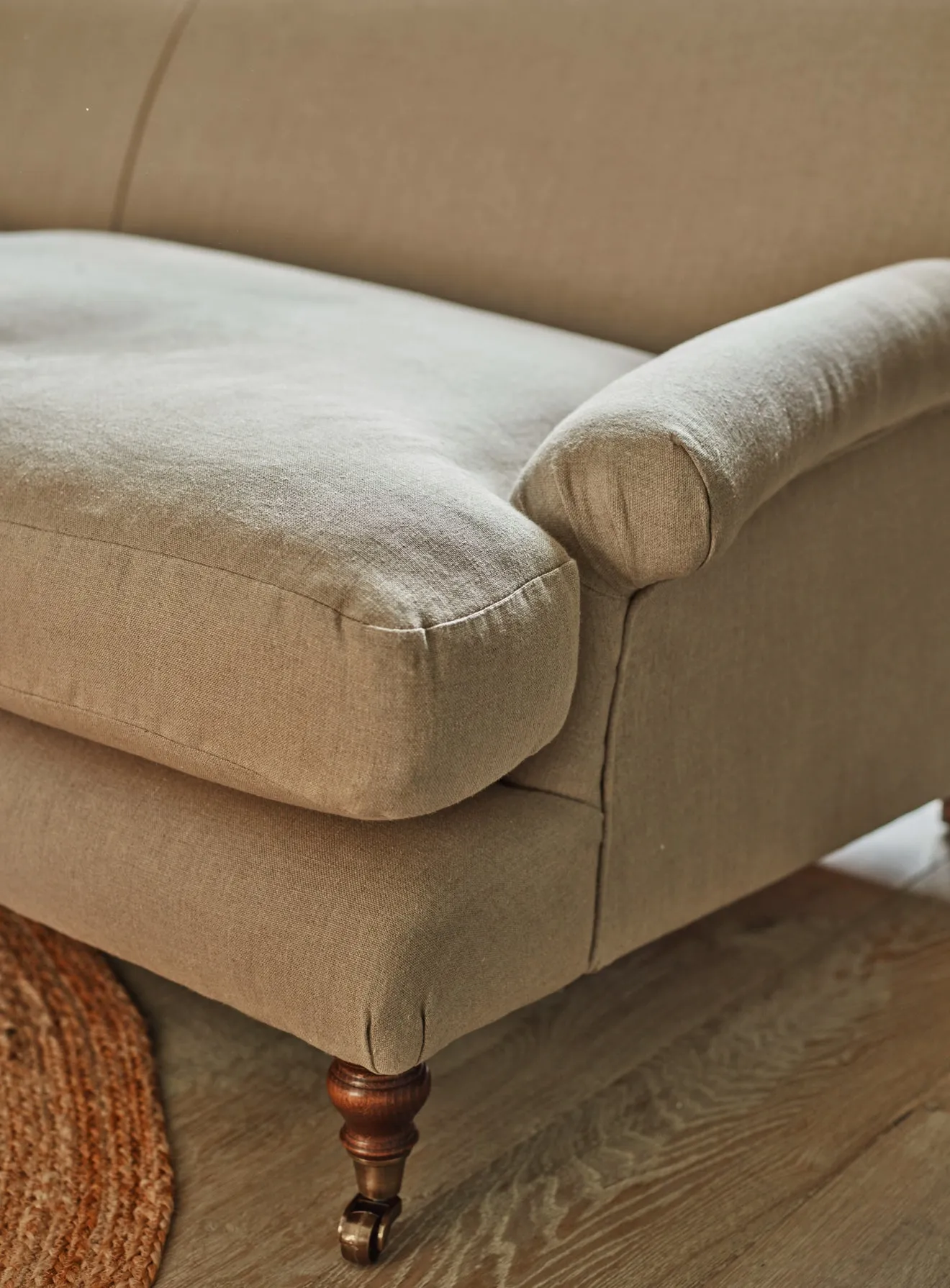 Remy Sofa, Three Seater, Rust Linen
