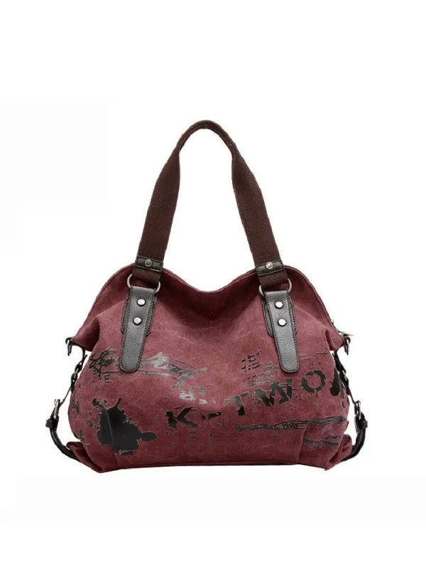 Retro Contrast Crossbody Handbag