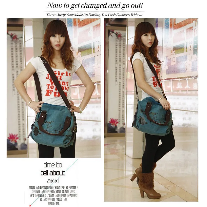 Retro Contrast Crossbody Handbag