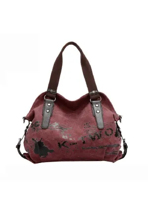 Retro Contrast Crossbody Handbag