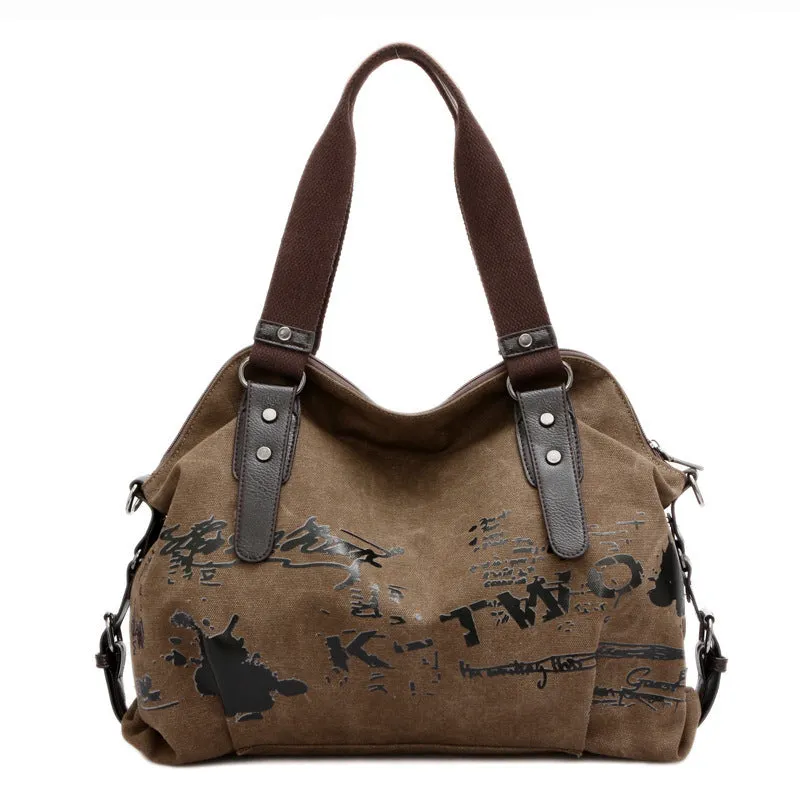 Retro Contrast Crossbody Handbag