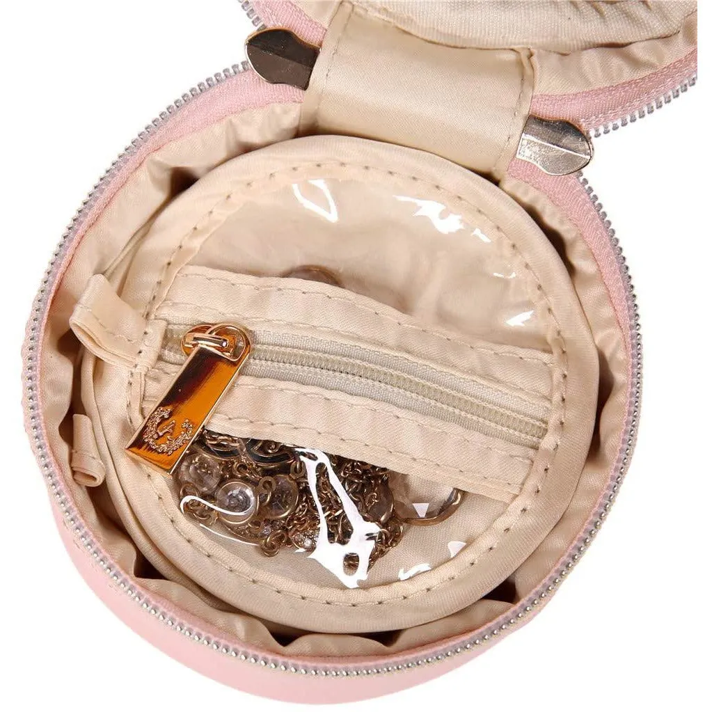 Round Jewelry Case Soft Pink
