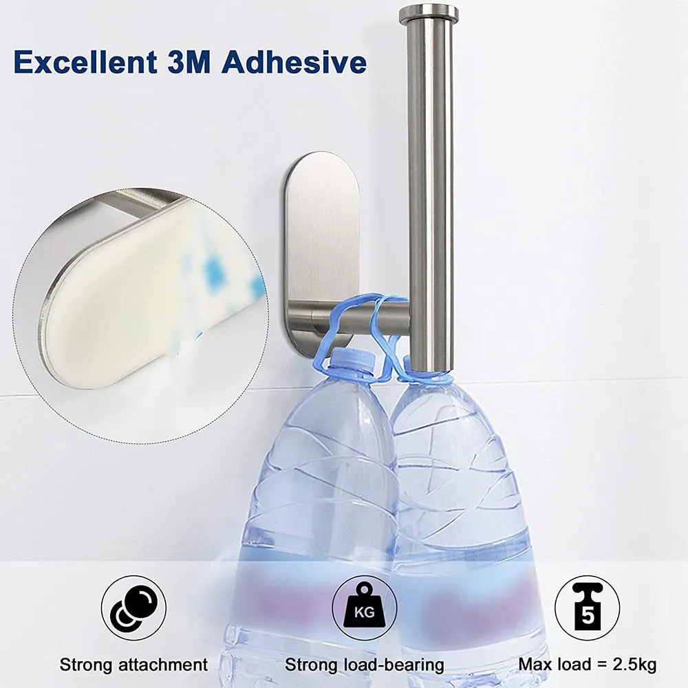 Self Adhesive Toilet Paper Holder No Punching Wall Mounted Paper Towel Holder Shelf Home Appliance Kitchen Bathroom Accessories
