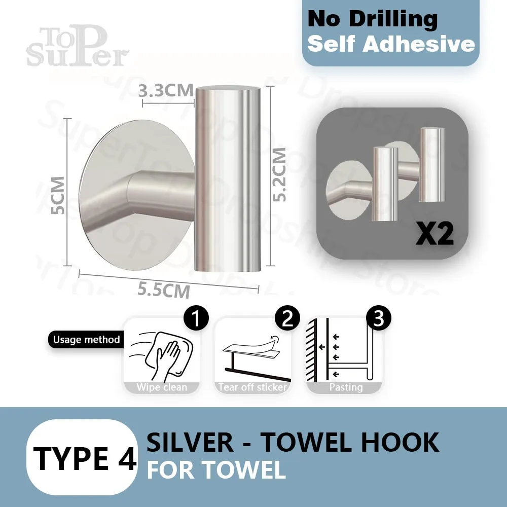 Self Adhesive Toilet Paper Holder No Punching Wall Mounted Paper Towel Holder Shelf Home Appliance Kitchen Bathroom Accessories