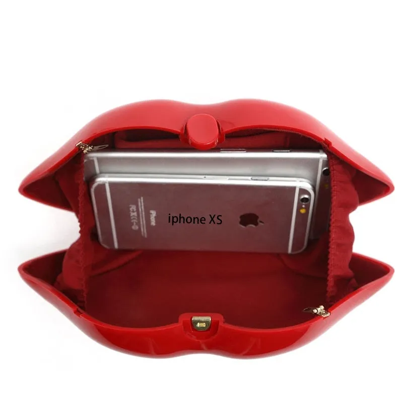 Sexy Red Lips Clutch Bags