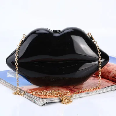 Sexy Red Lips Clutch Bags
