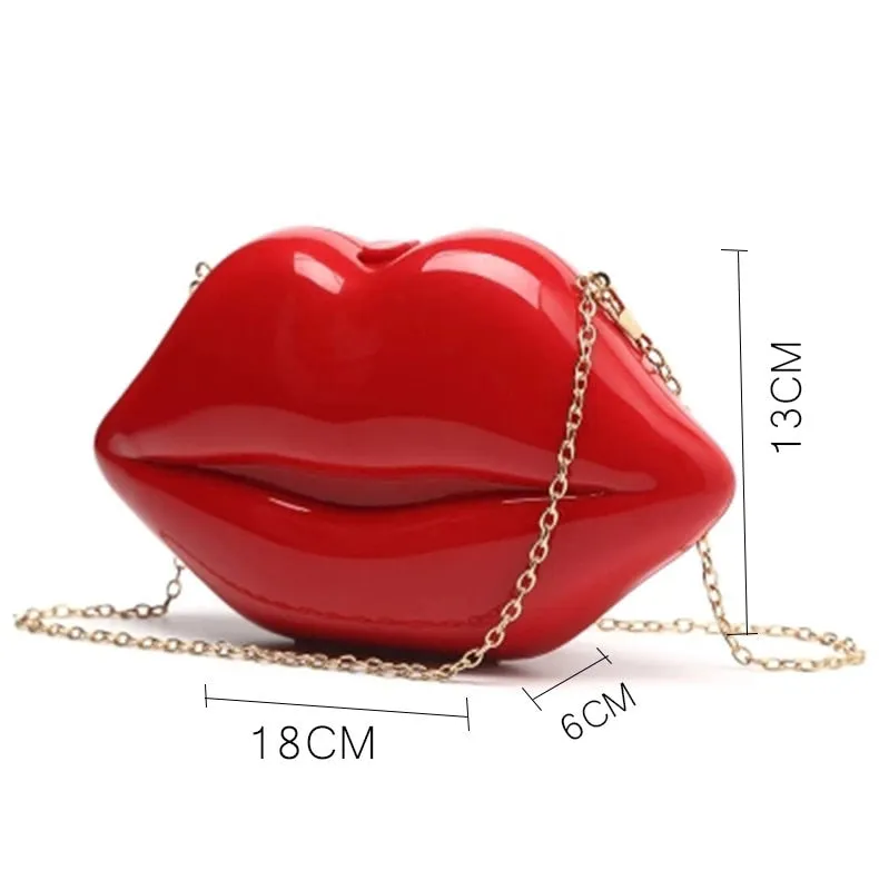 Sexy Red Lips Clutch Bags