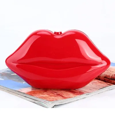 Sexy Red Lips Clutch Bags