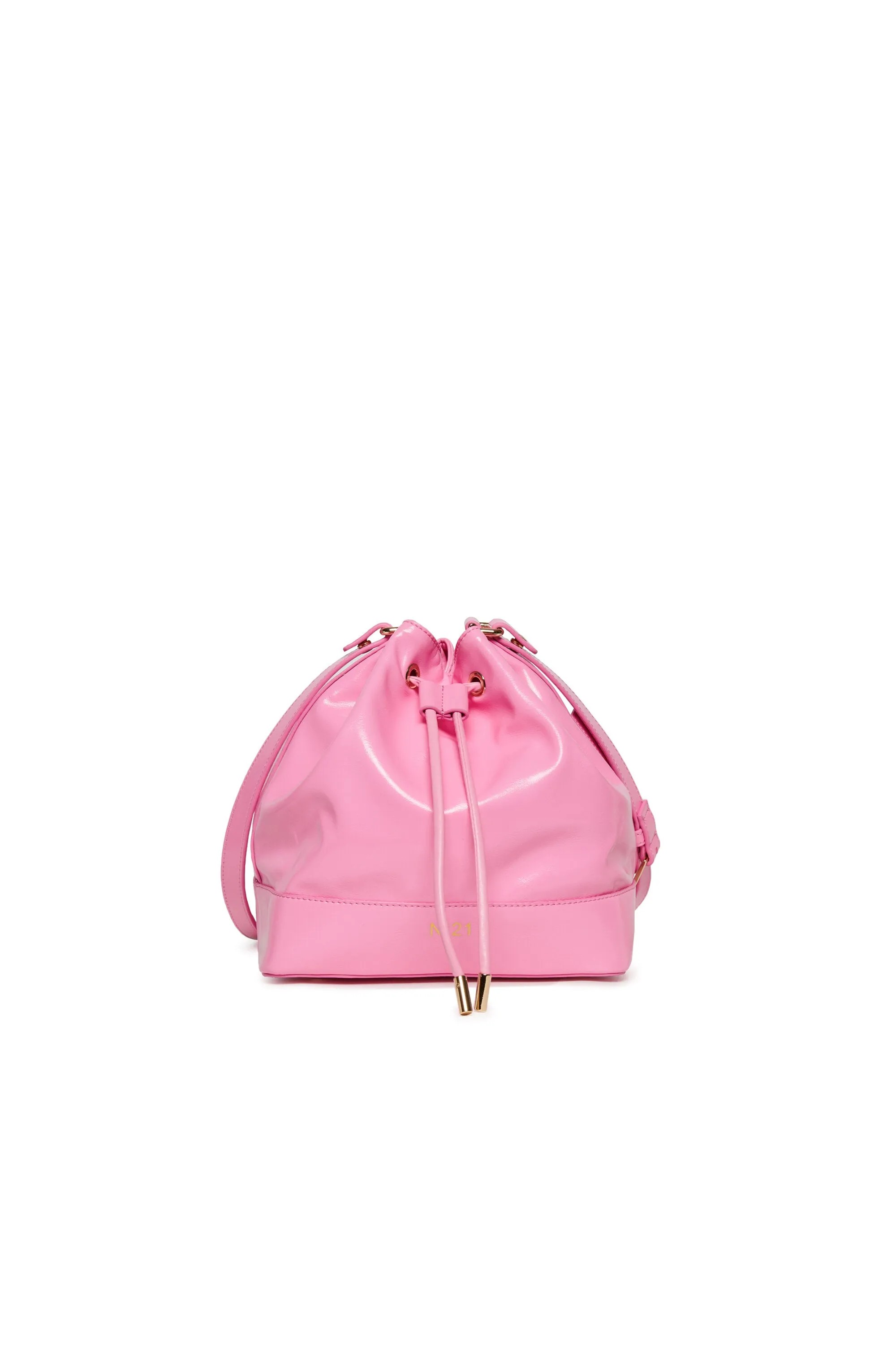 Shiny effect bucket bag