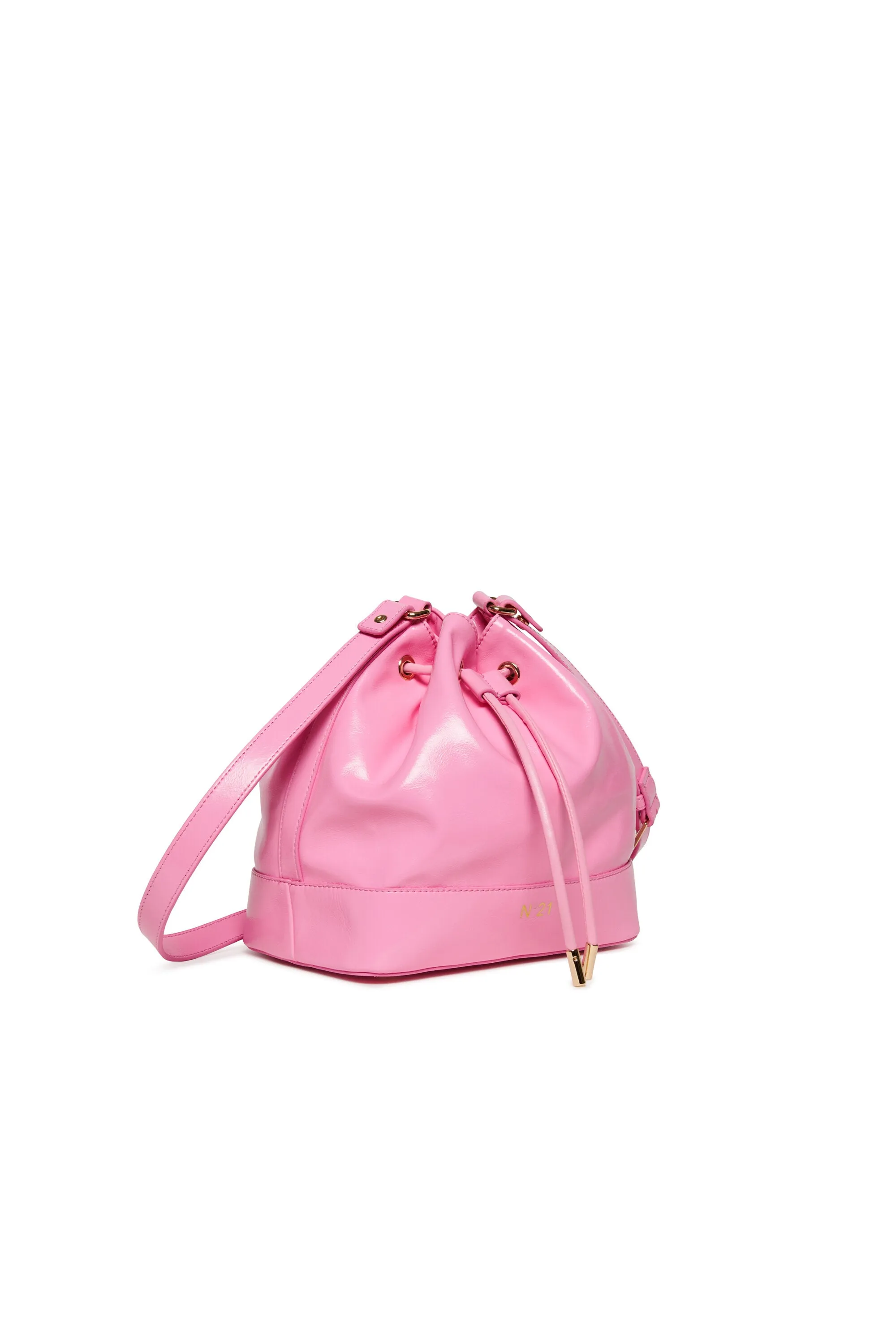 Shiny effect bucket bag