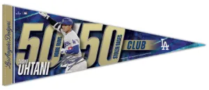 Shohei Ohtani "50-50 Club" Los Angeles Dodgers Official Premium Felt Pennant - Wincraft 2024