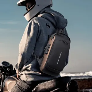 Shoulder bag with USB charging port
