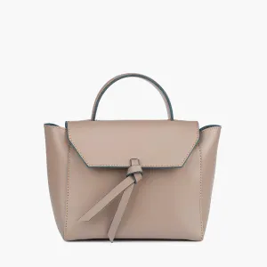Siena Mini Leather Satchel Crossbody Bag - Fango