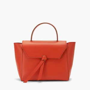 Siena Mini Leather Satchel Crossbody Bag - Orange