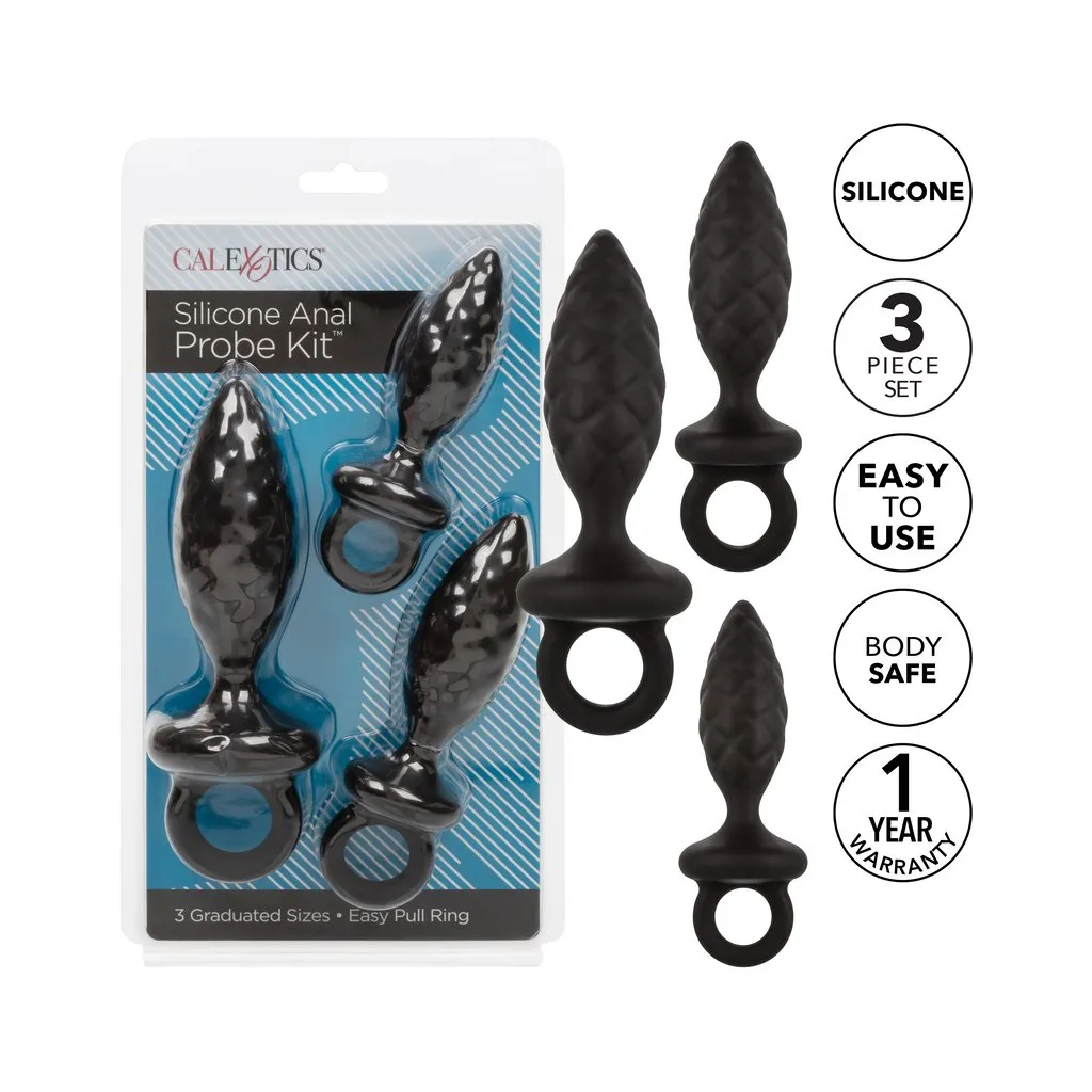 Silicone Anal Probe Kit - Black