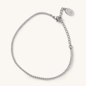 Silver Micro Tennis Bracelet- Waterproof