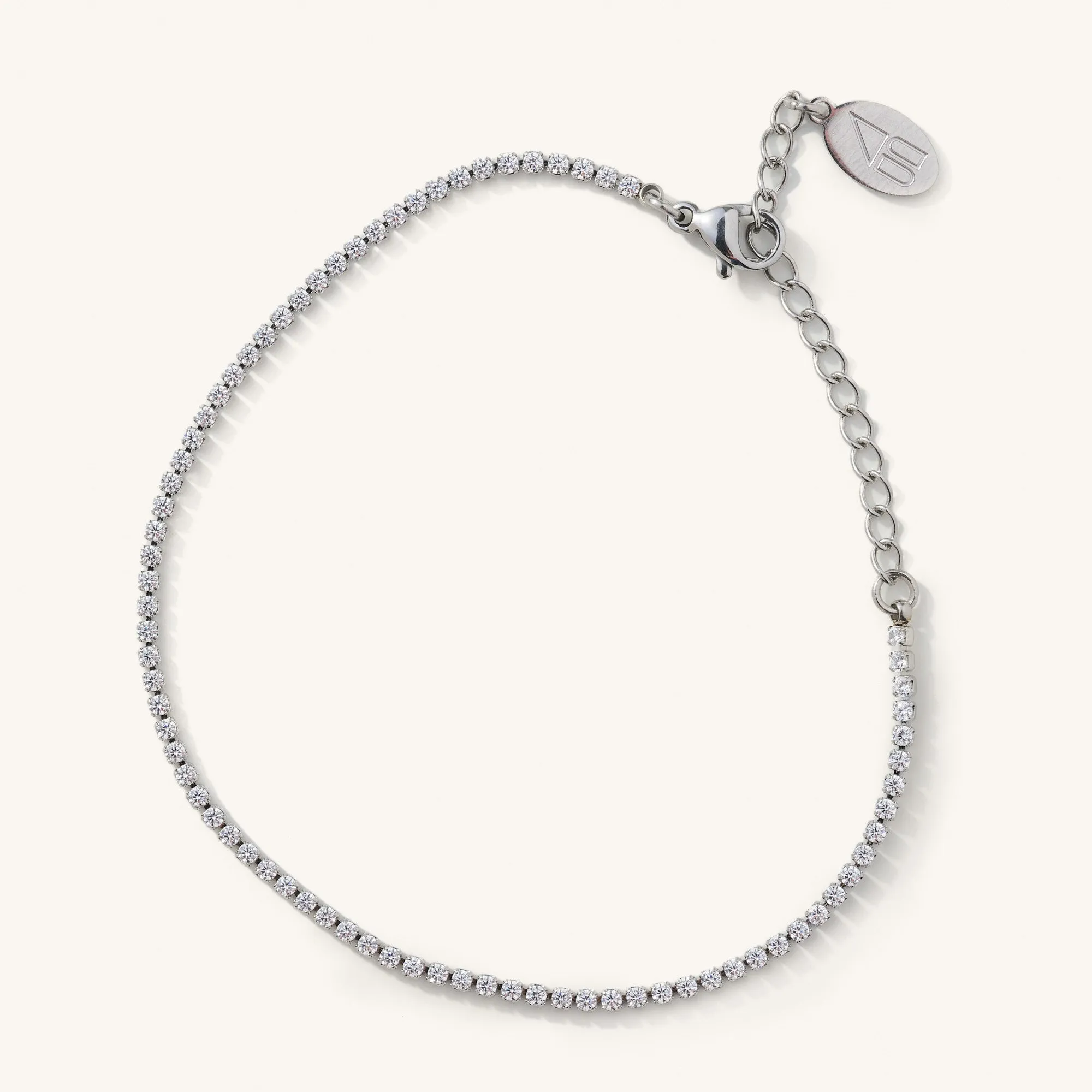 Silver Micro Tennis Bracelet- Waterproof